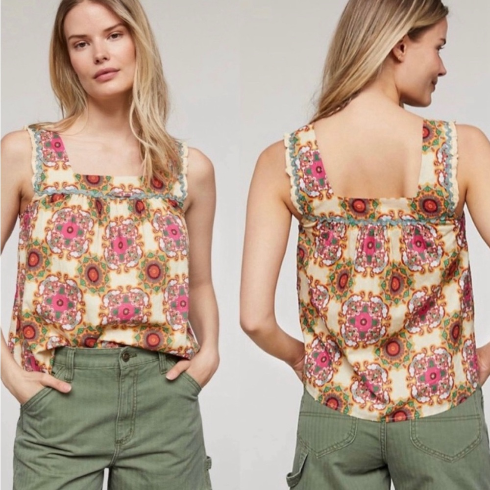 Anthropologie Let Me Be Floral Tank - Size 4